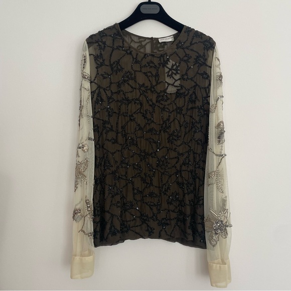 Dries Van Noten Beaded Silk Top - Picture 15 of 15